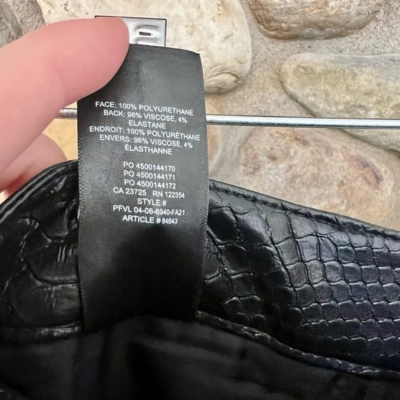 Aritzia Melina Black Snake Print Leather Pants - Picture 7 of 7